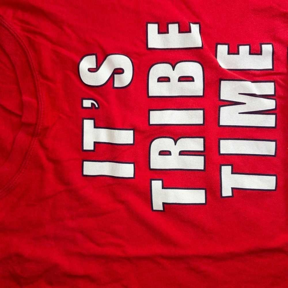 ITS TRIBE TIME NOW; vintage 90s Cleveland Indian T - image 2