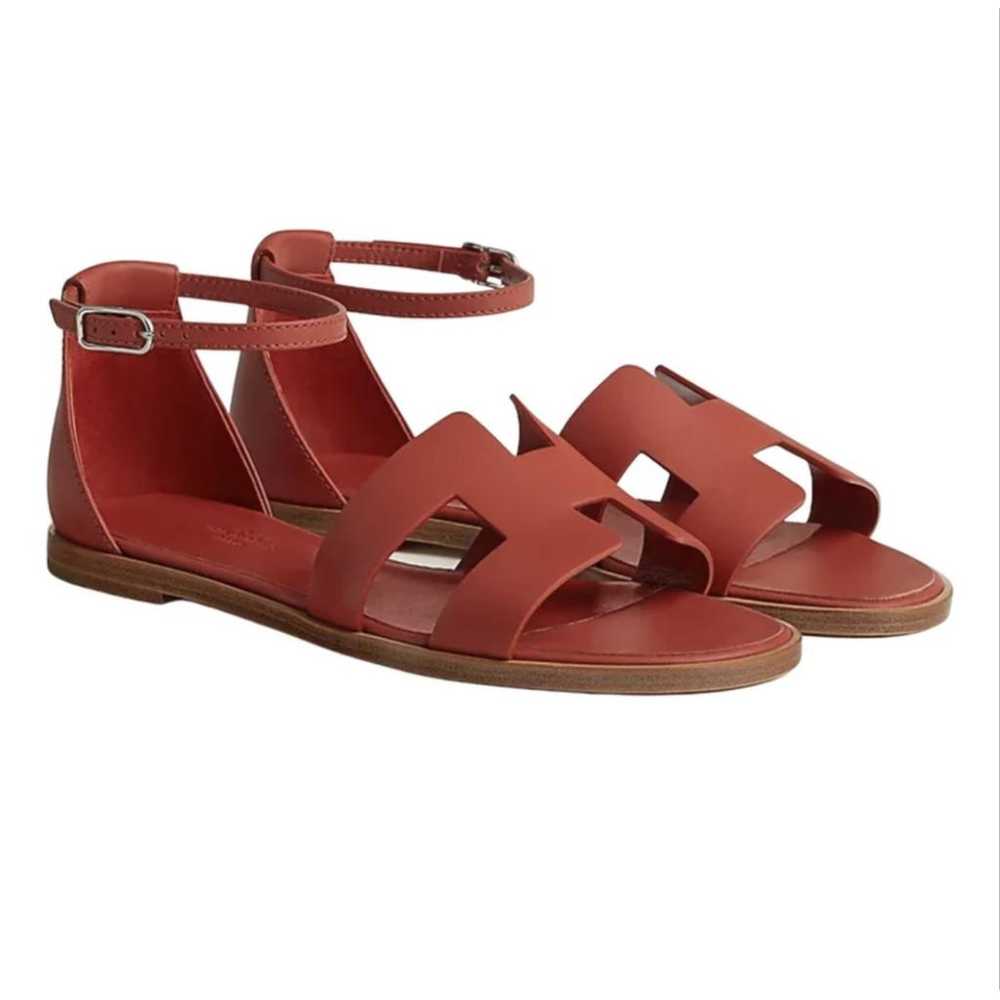 Hermès Santorini leather sandal - image 2