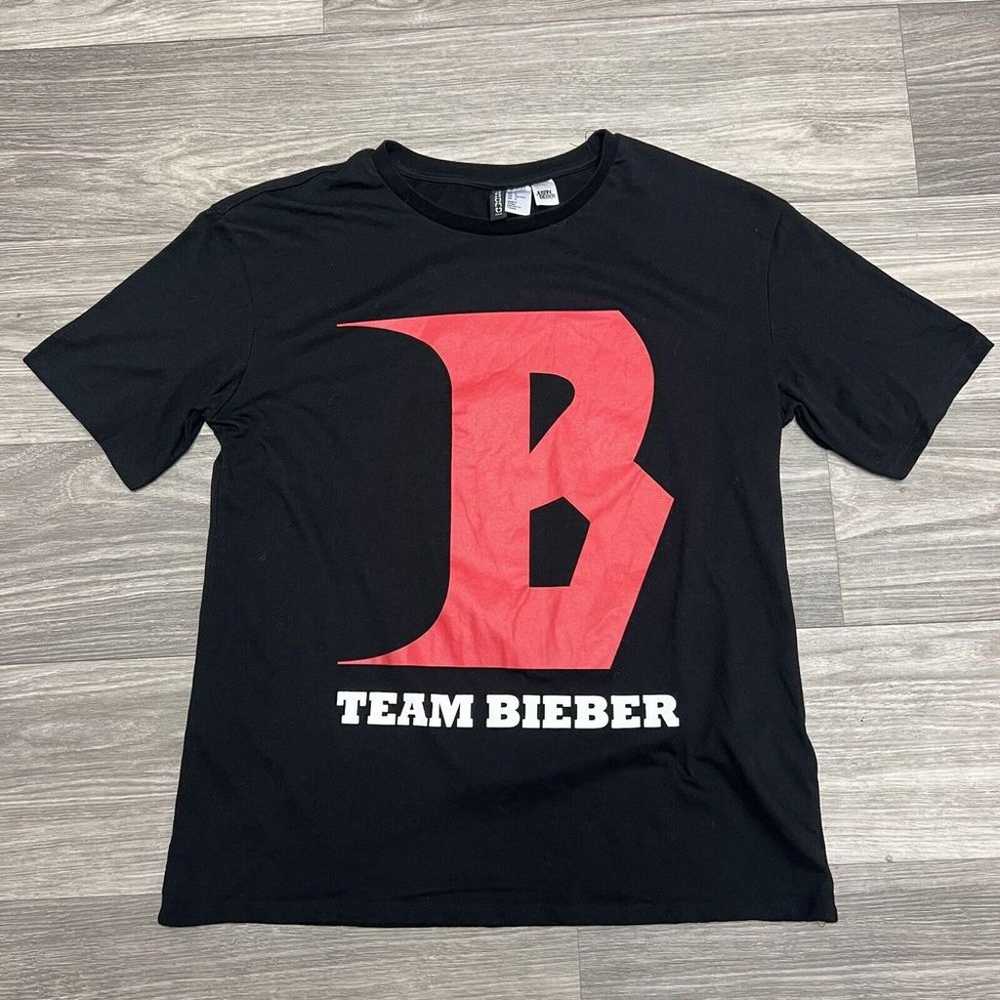 Justin Bieber Stadium Tour Shirt Mens Medium Blac… - image 4