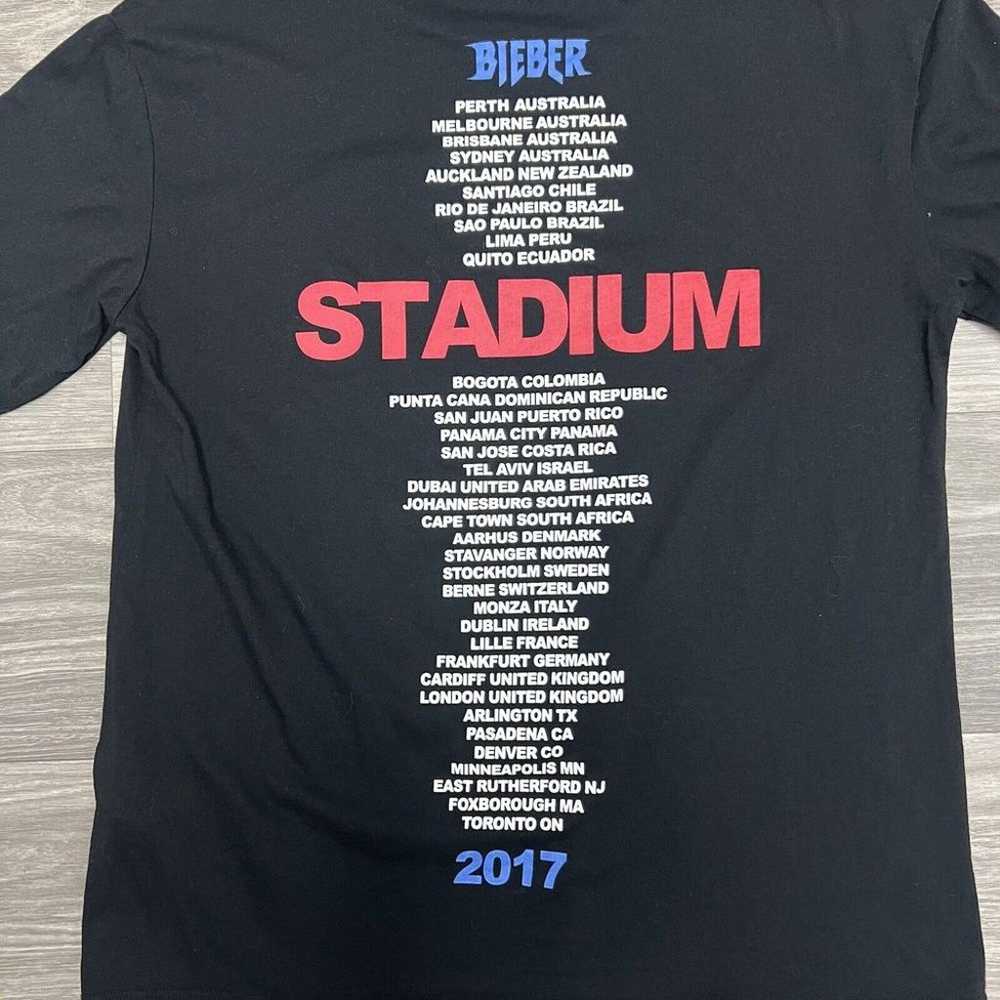 Justin Bieber Stadium Tour Shirt Mens Medium Blac… - image 8