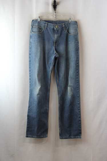 Carhartt Men's Blue Straight Jeans sz 33x34 - image 1