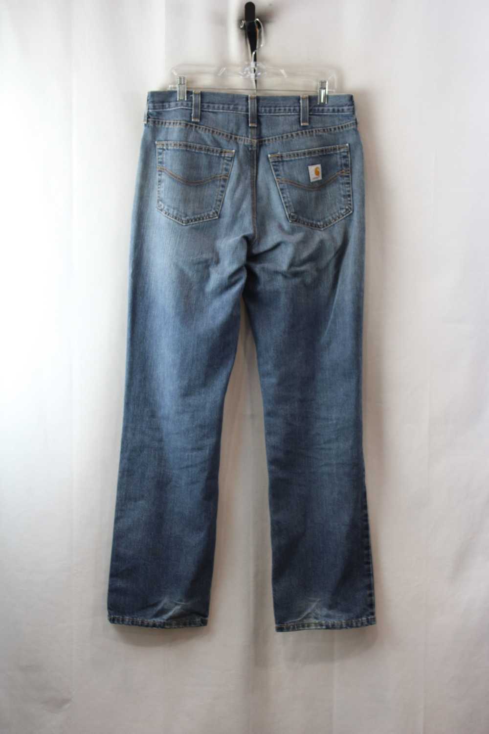 Carhartt Men's Blue Straight Jeans sz 33x34 - image 2