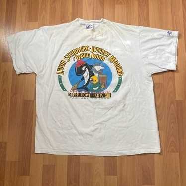 Vintage 1999 Super Bowl XIII Party White T Shirt … - image 1