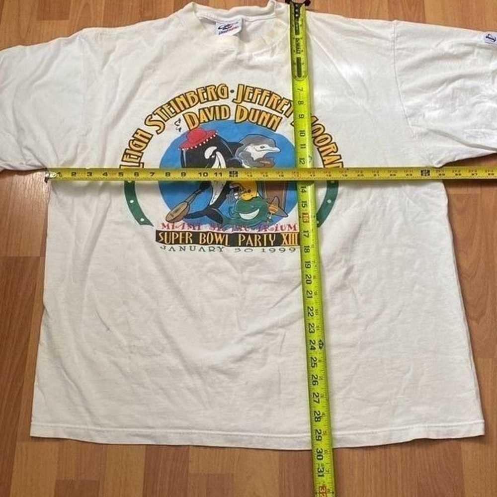 Vintage 1999 Super Bowl XIII Party White T Shirt … - image 6