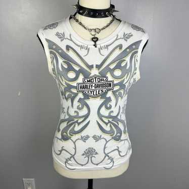 Harley davidson white butterfly top