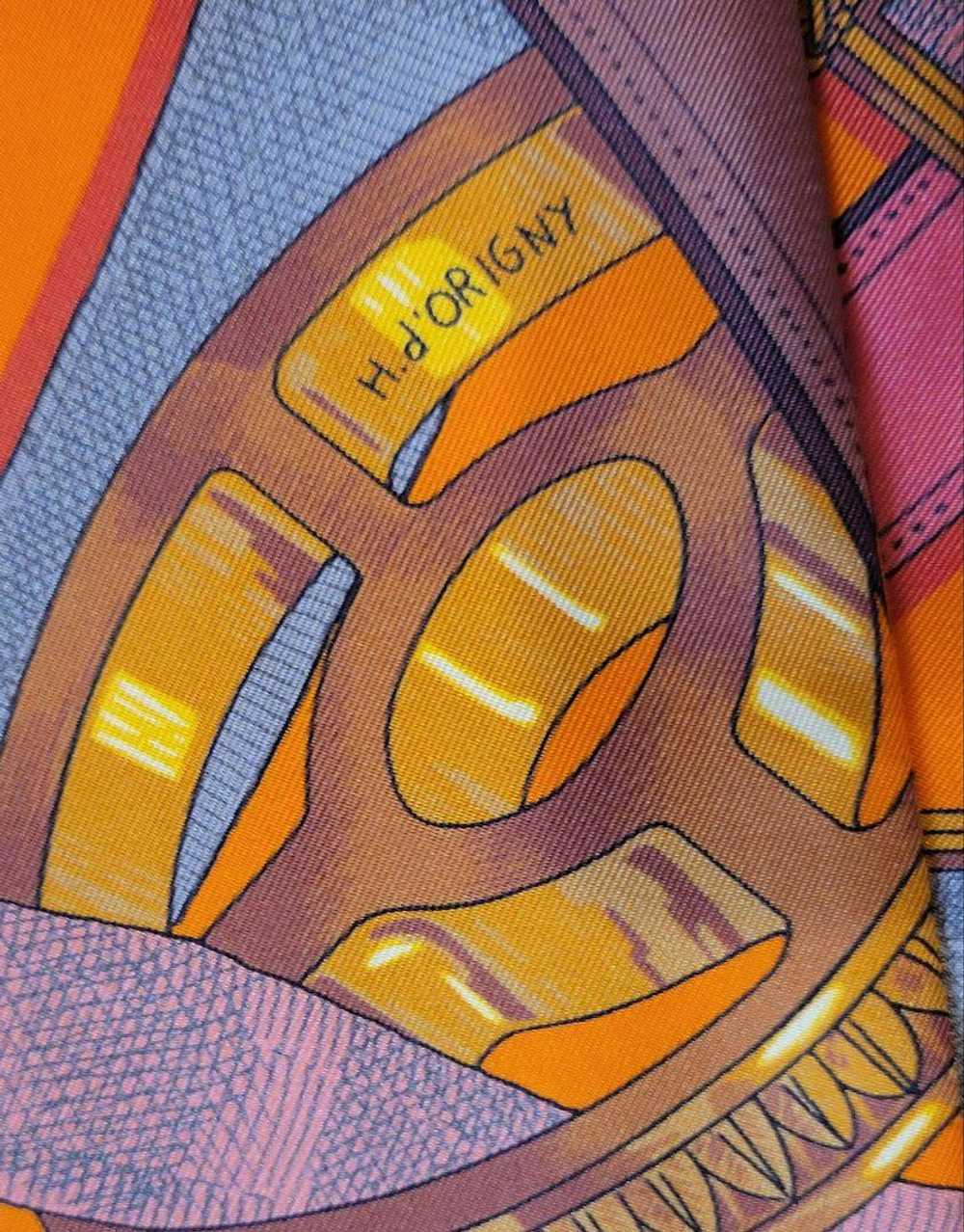 Hermes Silk Maxi Twilly Belt Pattern H.D'Origny V… - image 4