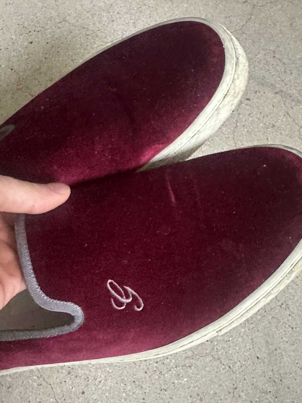 Gucci Burgundy / Maroon Velvet G Slip on Sneakers - image 5