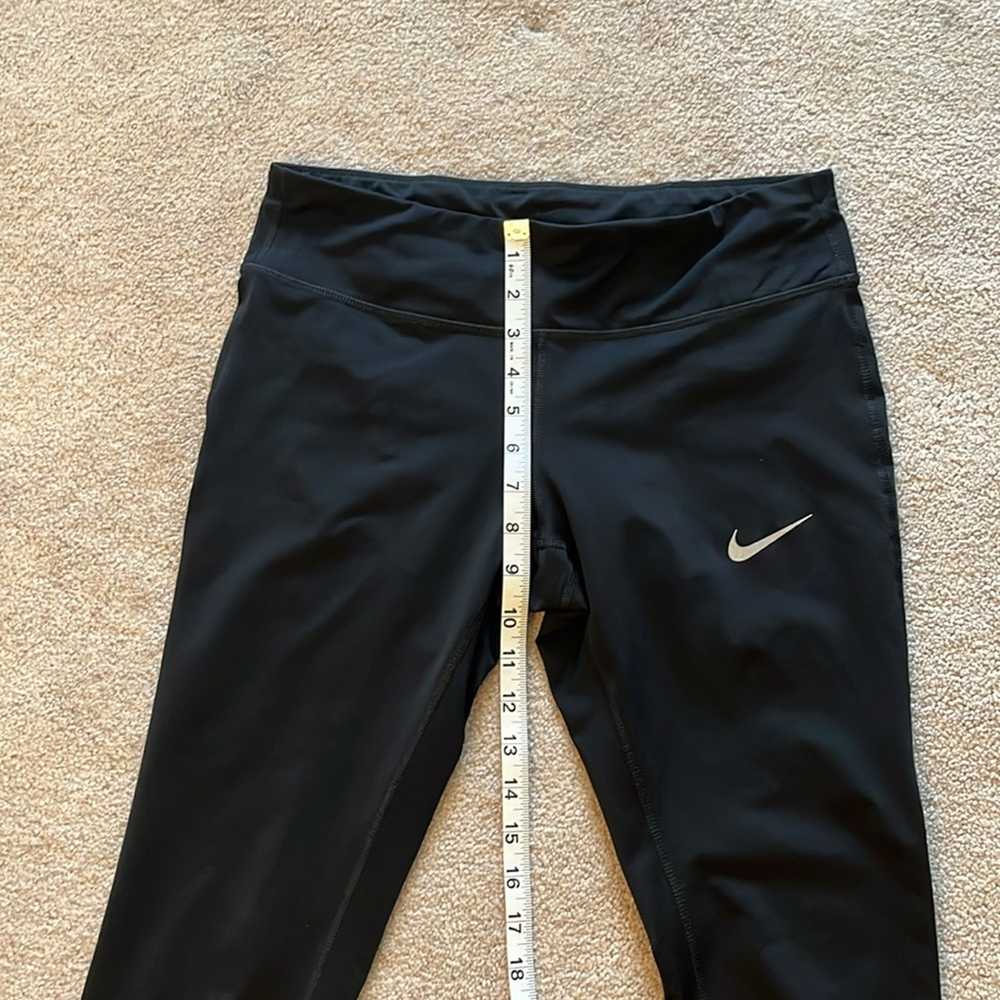 Nike Running Dri-Fit Crop Leggings Size M Black M… - image 10