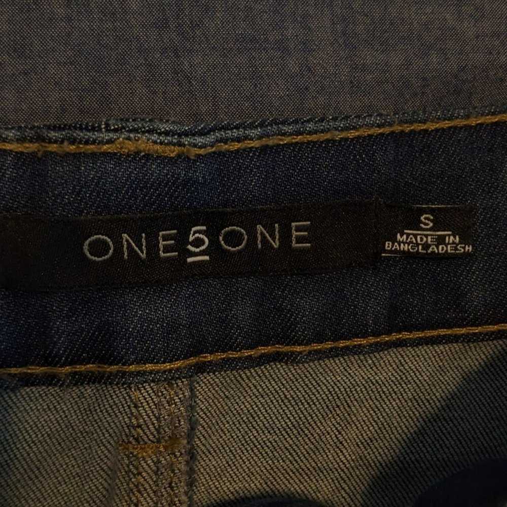 One 5 One Womens Skirt Denim Button Front Seamed … - image 6