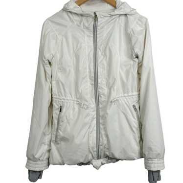 Lululemon Resolution White Hooded Jacket Size 6 - image 1