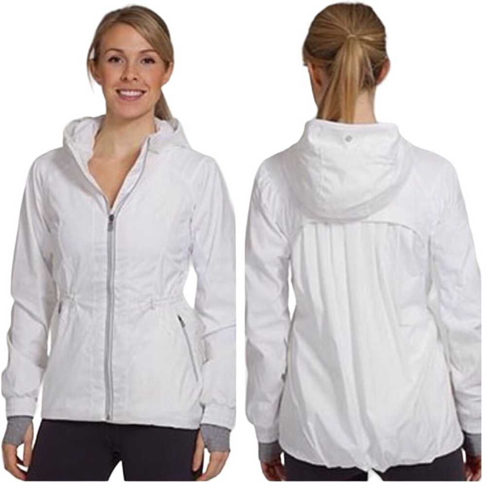 Lululemon Resolution White Hooded Jacket Size 6 - image 9