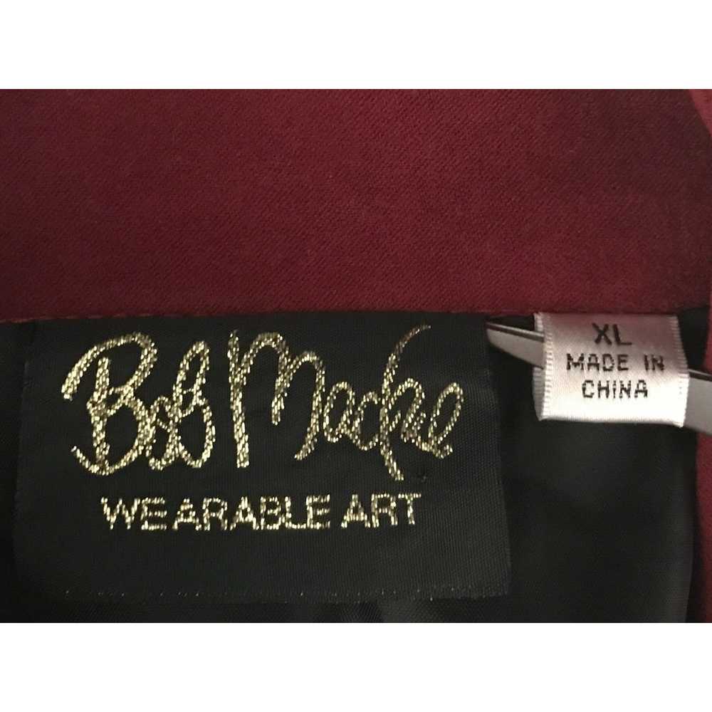 Bob Mackie Wearable Art Size XL Brick Red Sueded … - image 11