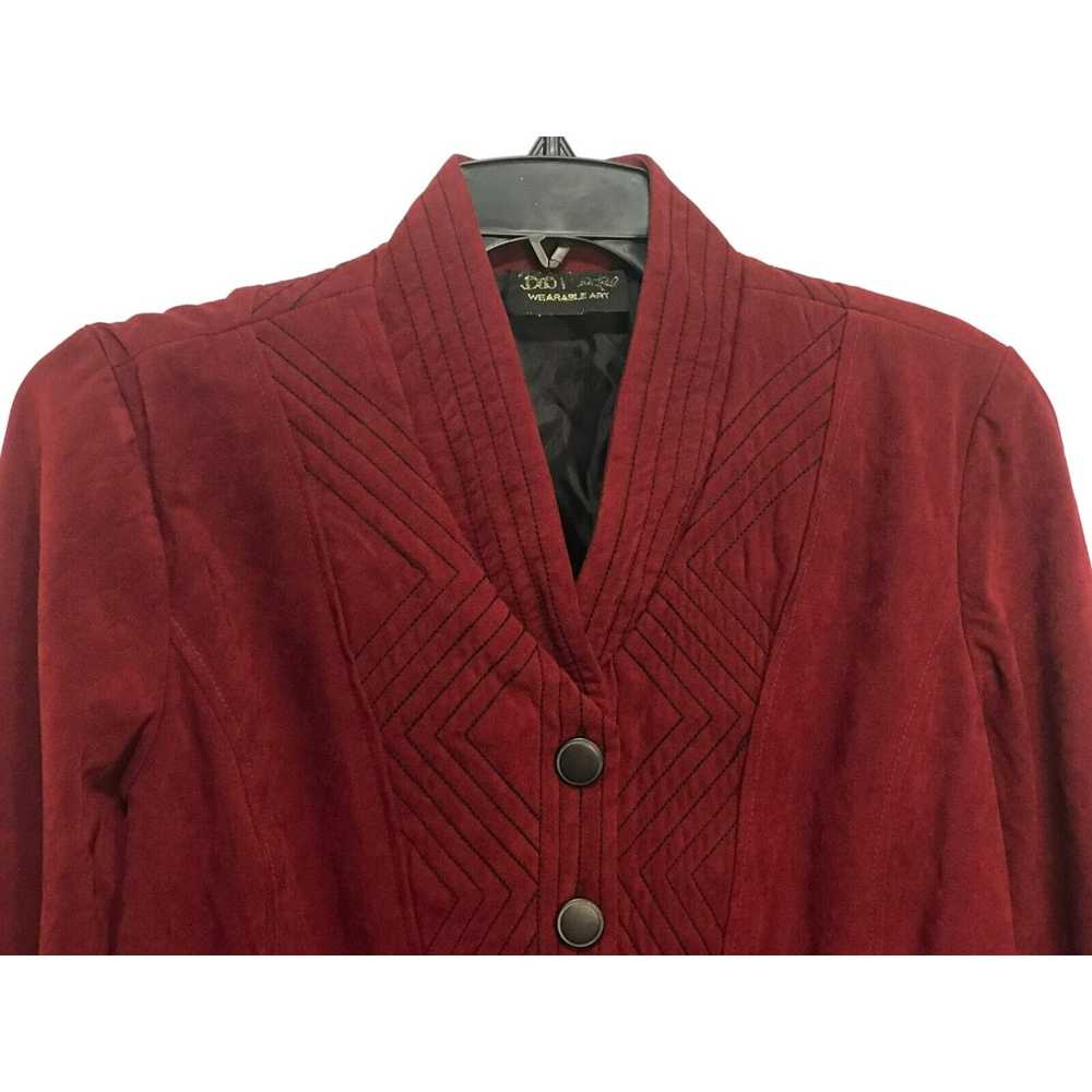 Bob Mackie Wearable Art Size XL Brick Red Sueded … - image 2
