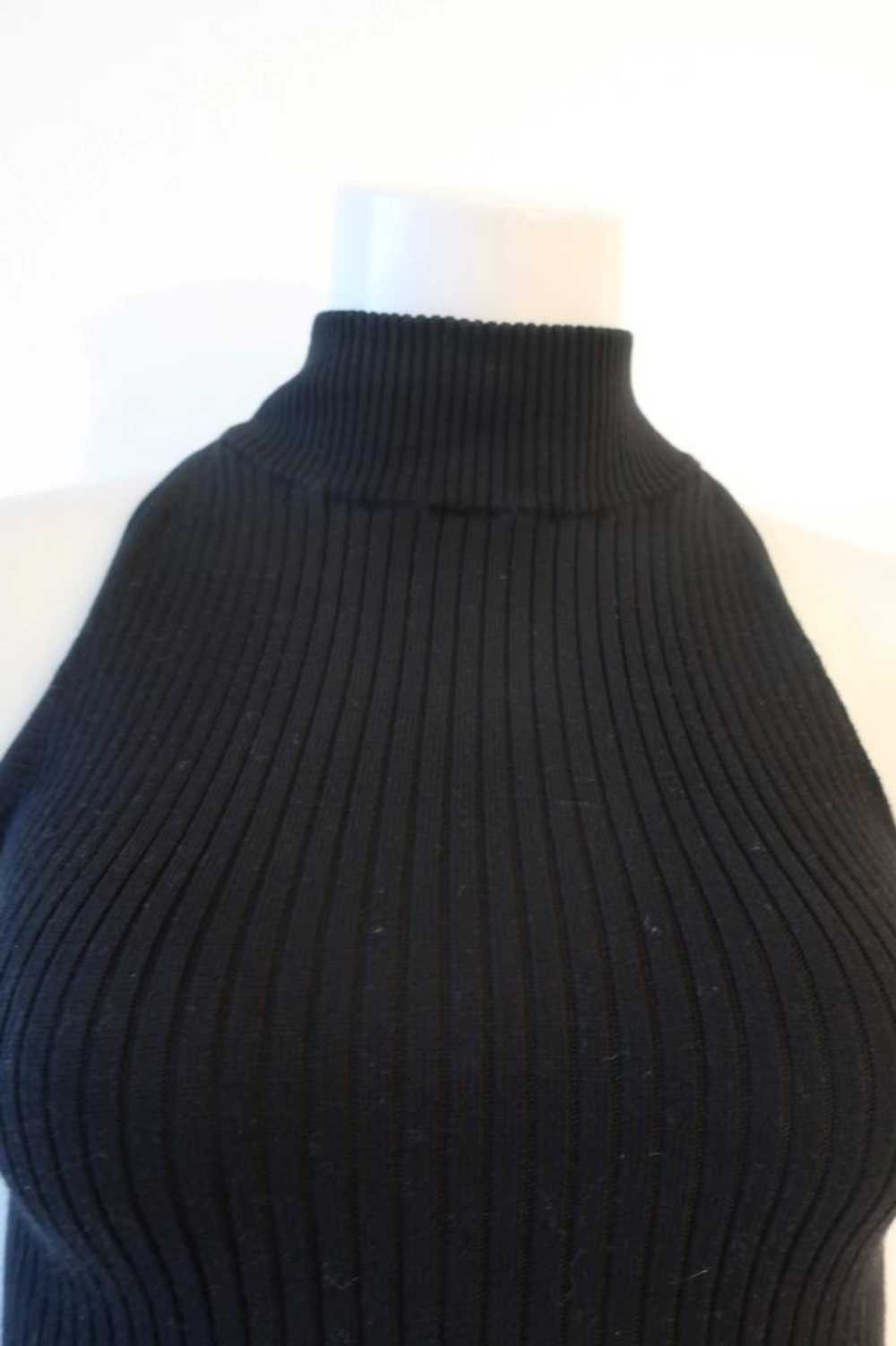 Womens Cotton by Autumn Cashmere Black Ribbed Moc… - image 3