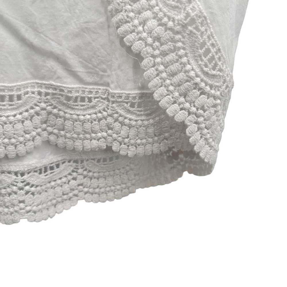 La Blanca White Crochet Lace Trim Romper Swim Cov… - image 6