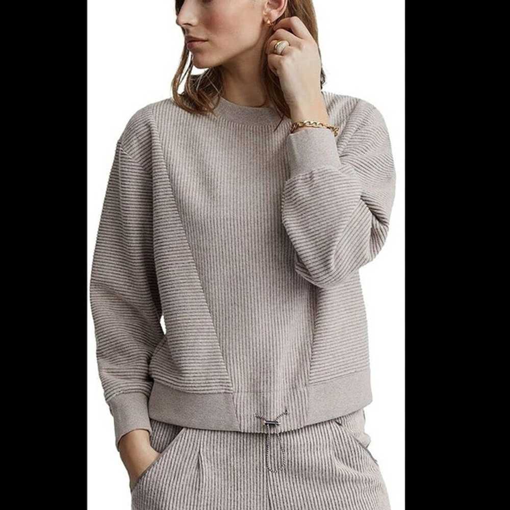 Varley Arleta Ribbed Pullover Sweatshirt Oatmeal … - image 12