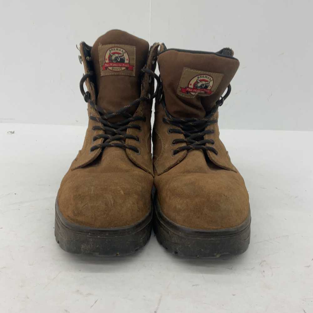 Brahma Brown Leather Combat Boots Men's Size 12 P… - image 2