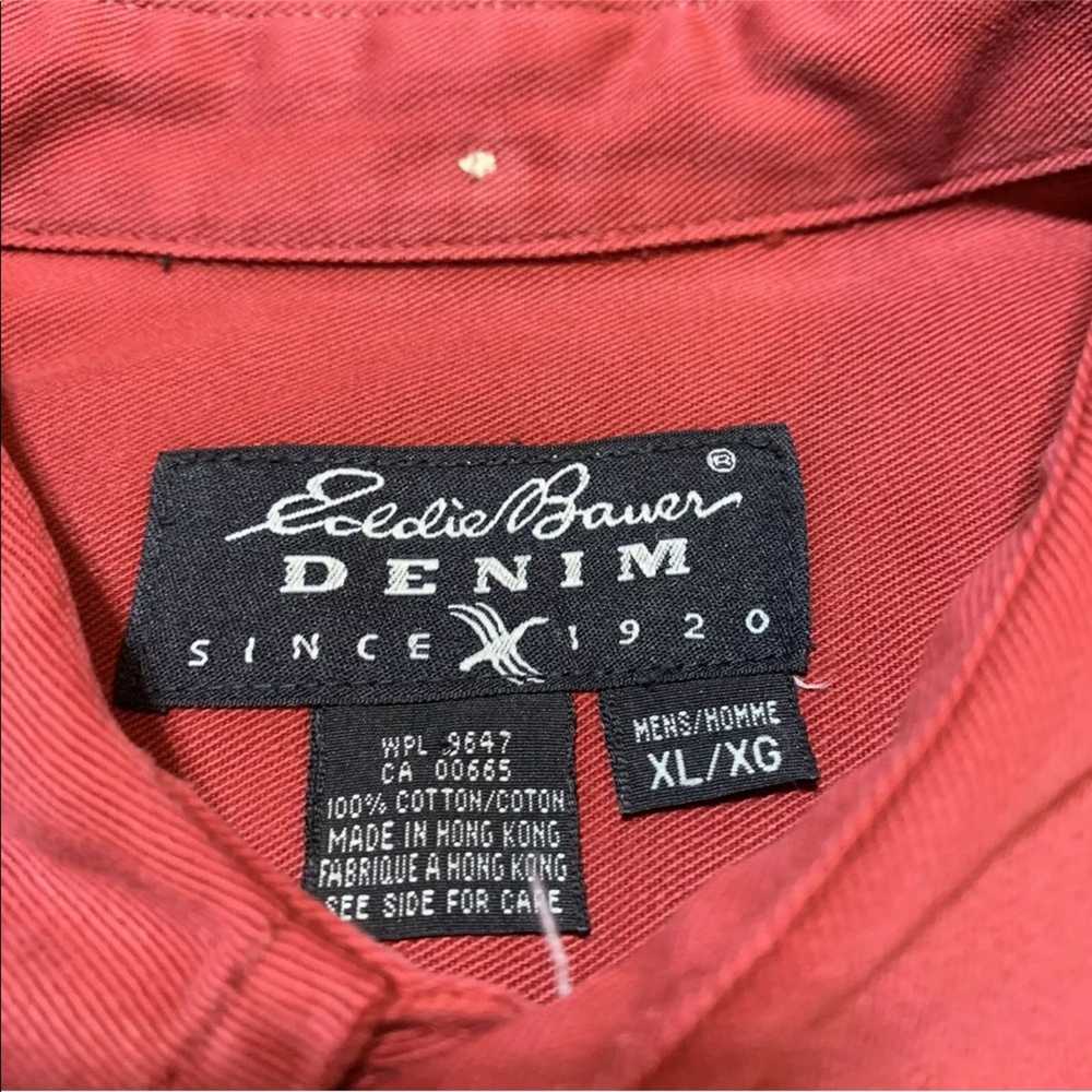 Eddie Bauer Denim Men's Workwear XL Button Up - image 3