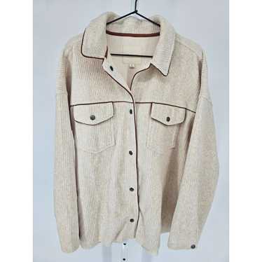 Thread & Supply Womens Sz L Snap Front Corduroy S… - image 1