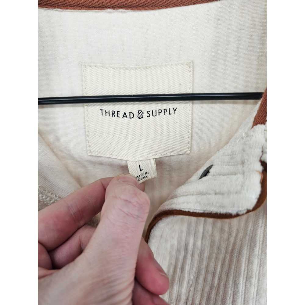 Thread & Supply Womens Sz L Snap Front Corduroy S… - image 3