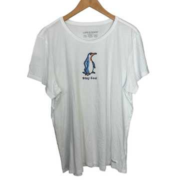 Life Is Good Stay Cool Penguins Women's Crusher T… - image 1