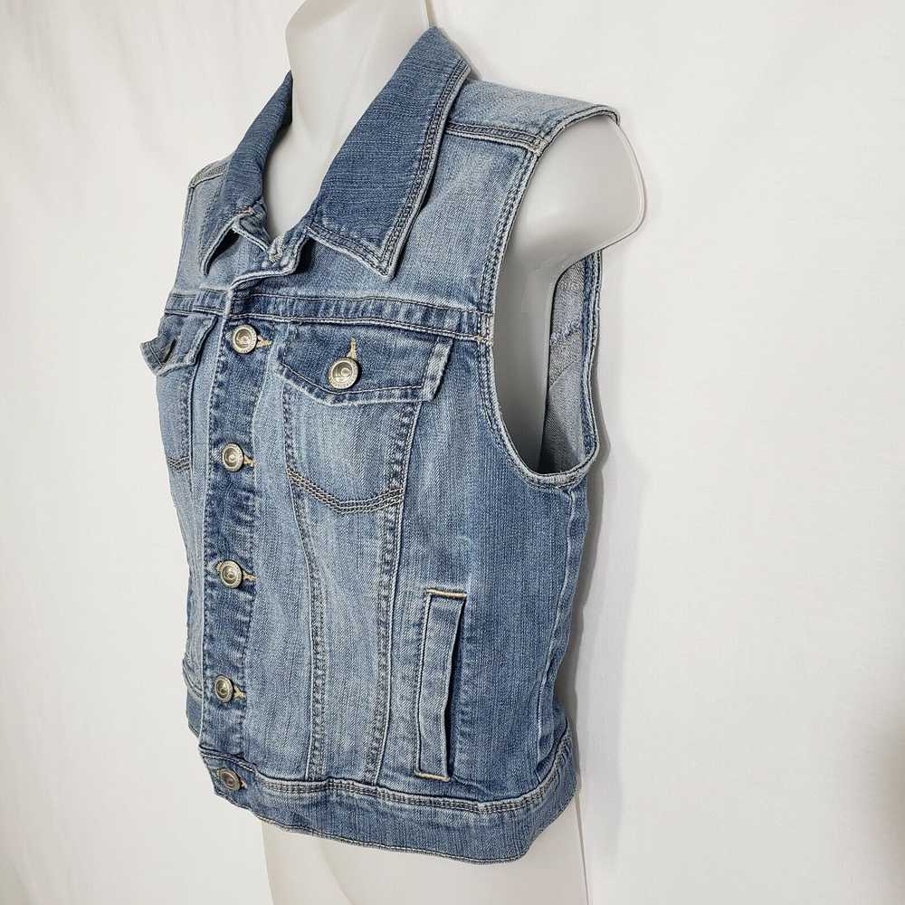 LC Lauren Conrad Womens Denim Vest Sz Small Sleev… - image 5