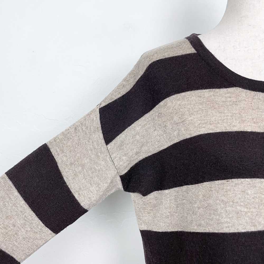 Sioni Studio Angora Cashmere Blend Brown Striped … - image 4