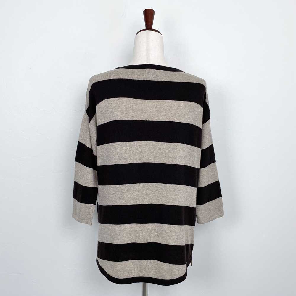 Sioni Studio Angora Cashmere Blend Brown Striped … - image 5