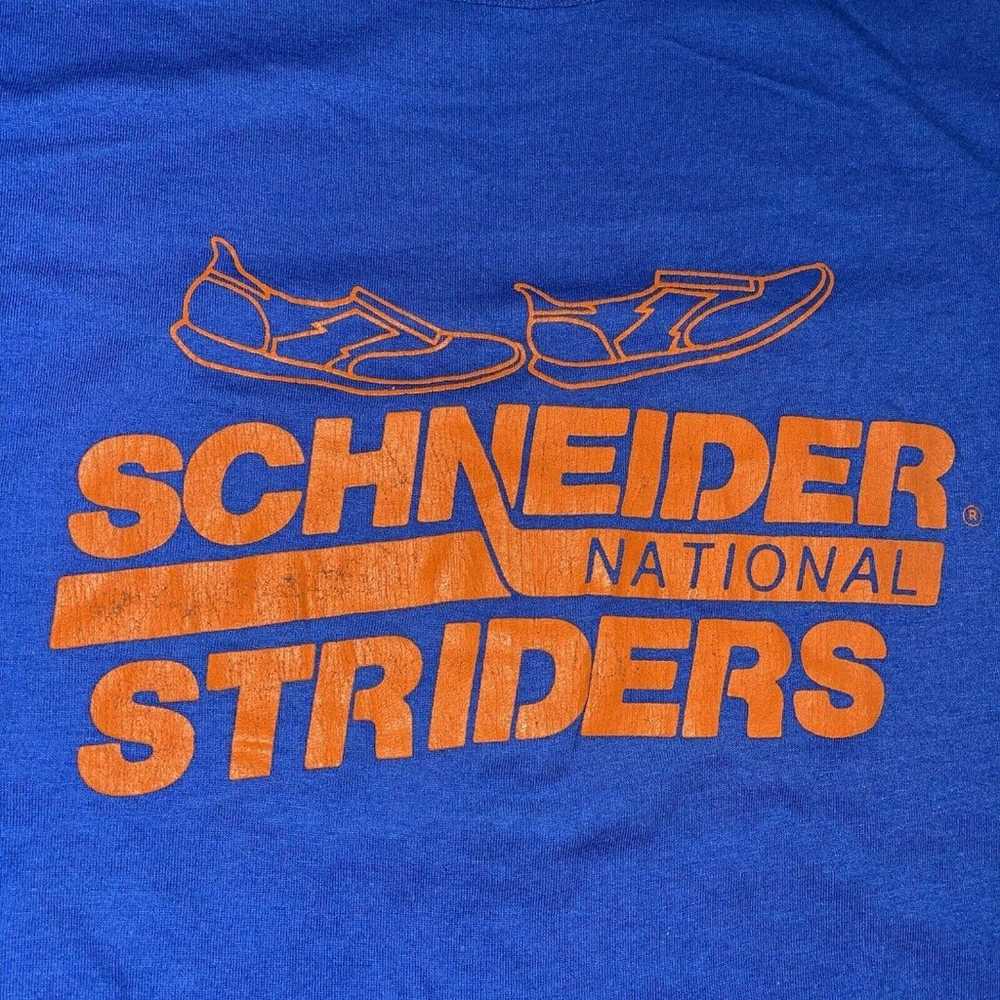 Vtg 80s Schneider National Striders Trucking Comp… - image 3