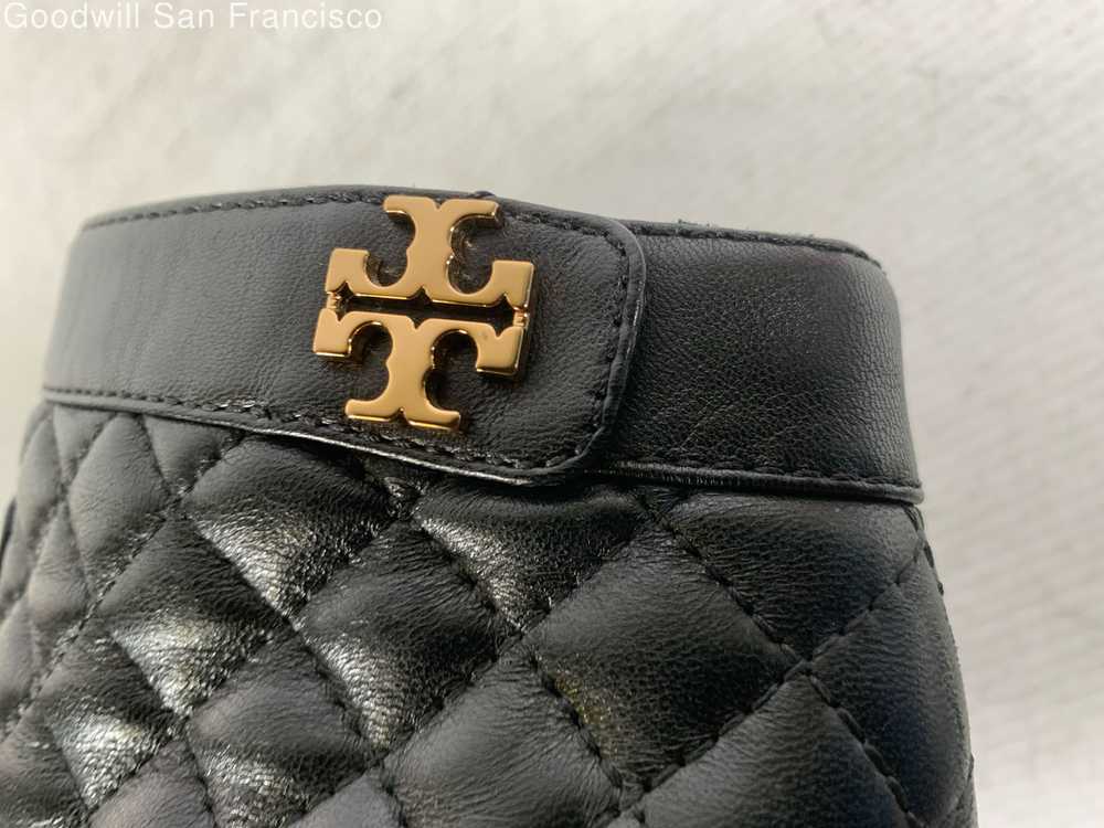 Tory Burch Womens Black Leather Quilted Round Toe… - image 6