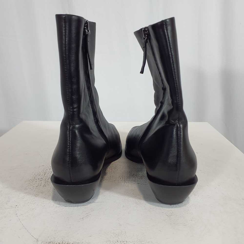 Massimo Dutti Leather Square-Toe Flat Ankle Boots… - image 4
