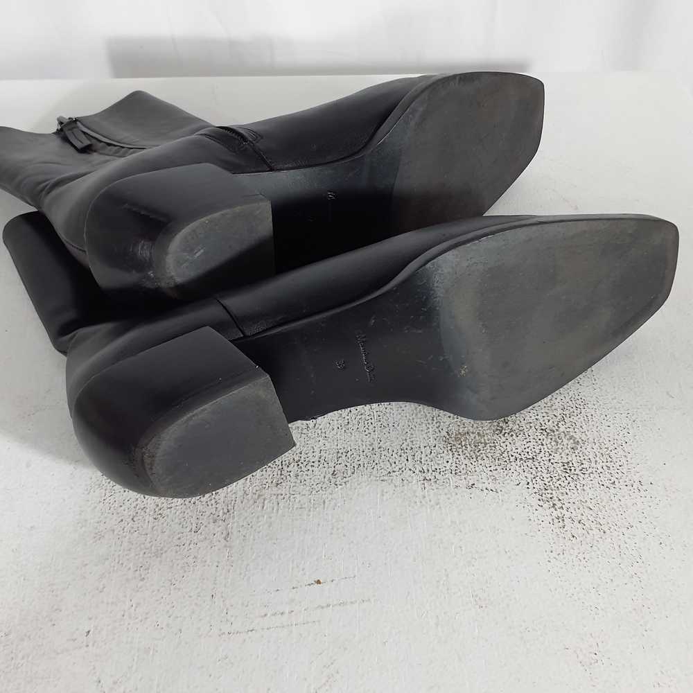 Massimo Dutti Leather Square-Toe Flat Ankle Boots… - image 6
