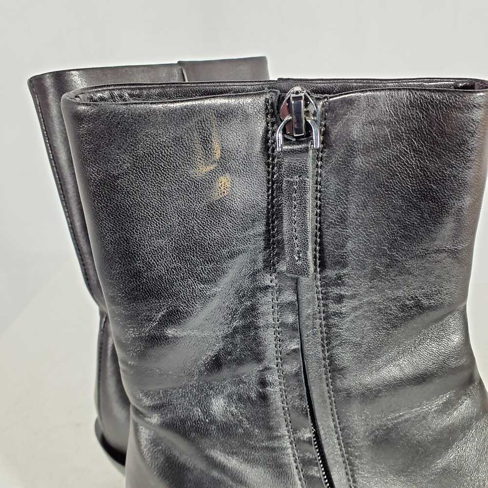 Massimo Dutti Leather Square-Toe Flat Ankle Boots… - image 7