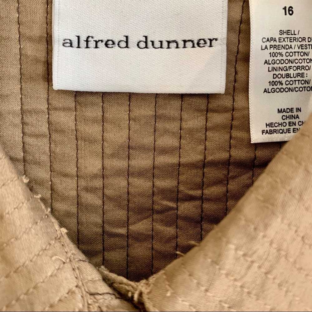 Alfred Dunner Jacket Cotton Brown Tan Quilted But… - image 2