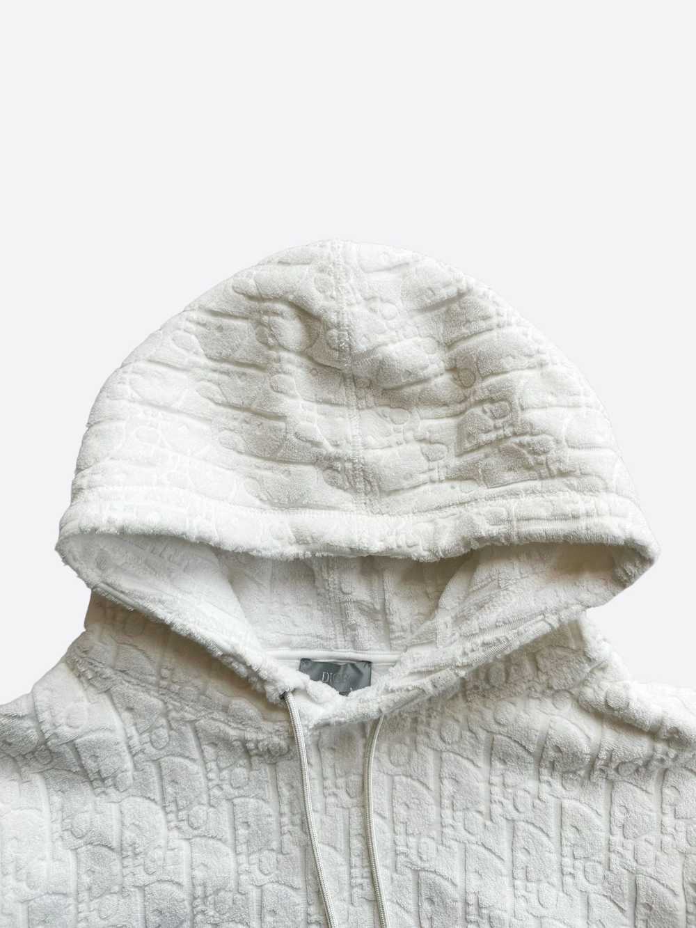 Dior Dior White Oblique Towel Hoodie - image 3