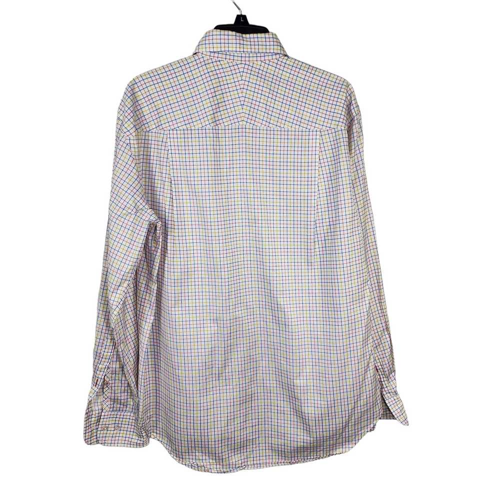 J McLaughlin Mens Shirt Medium White Check Long S… - image 2