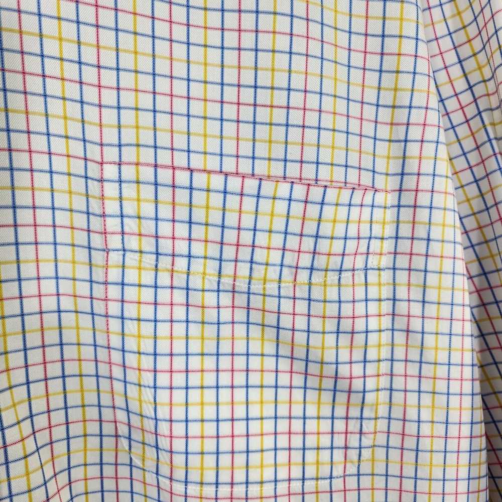 J McLaughlin Mens Shirt Medium White Check Long S… - image 6