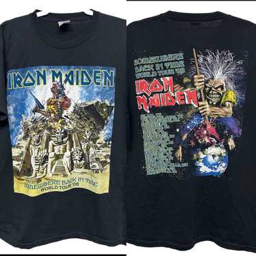 Iron Maiden Somewhere Back in Time 2008 t shirt L - image 1