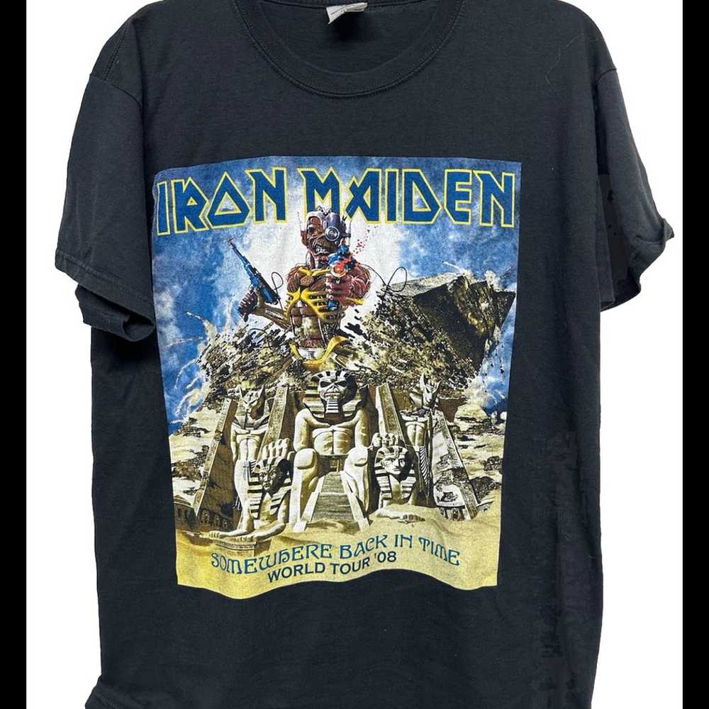 Iron Maiden Somewhere Back in Time 2008 t shirt L - image 2