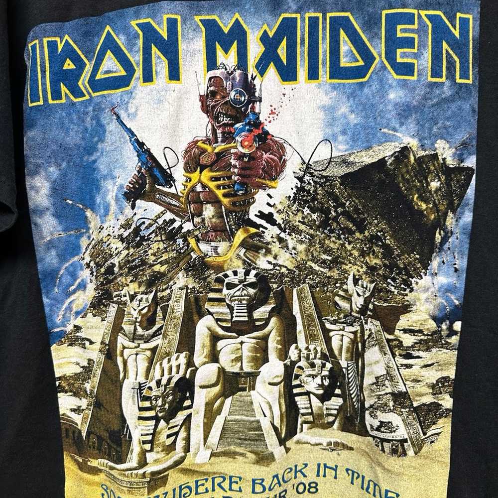 Iron Maiden Somewhere Back in Time 2008 t shirt L - image 5