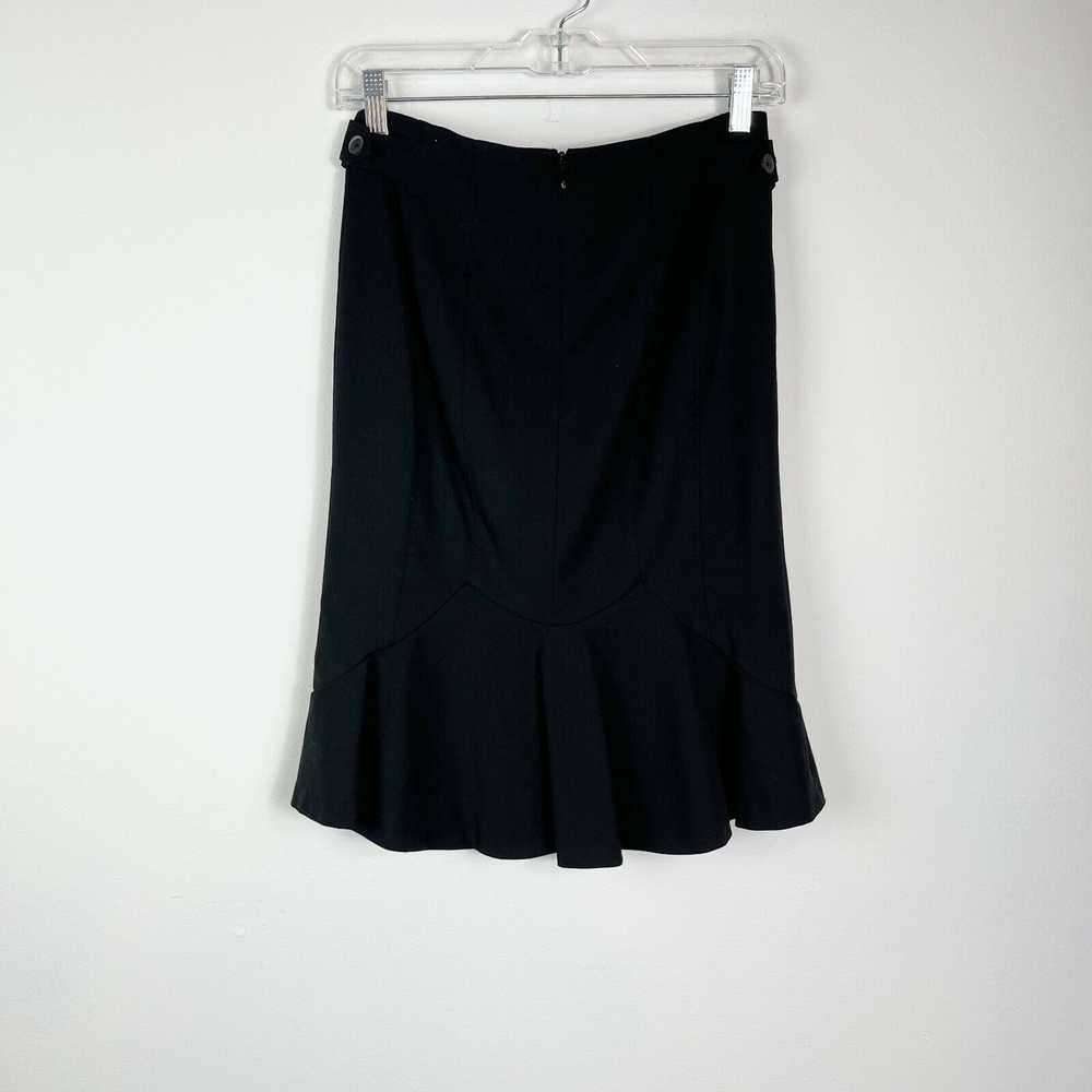 Rebecca Taylor Black Ruffle Hem Skirt Size 4 - image 2