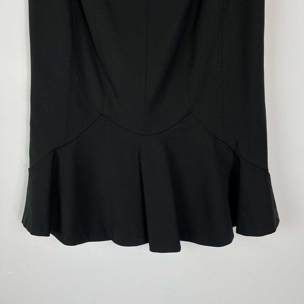 Rebecca Taylor Black Ruffle Hem Skirt Size 4 - image 3
