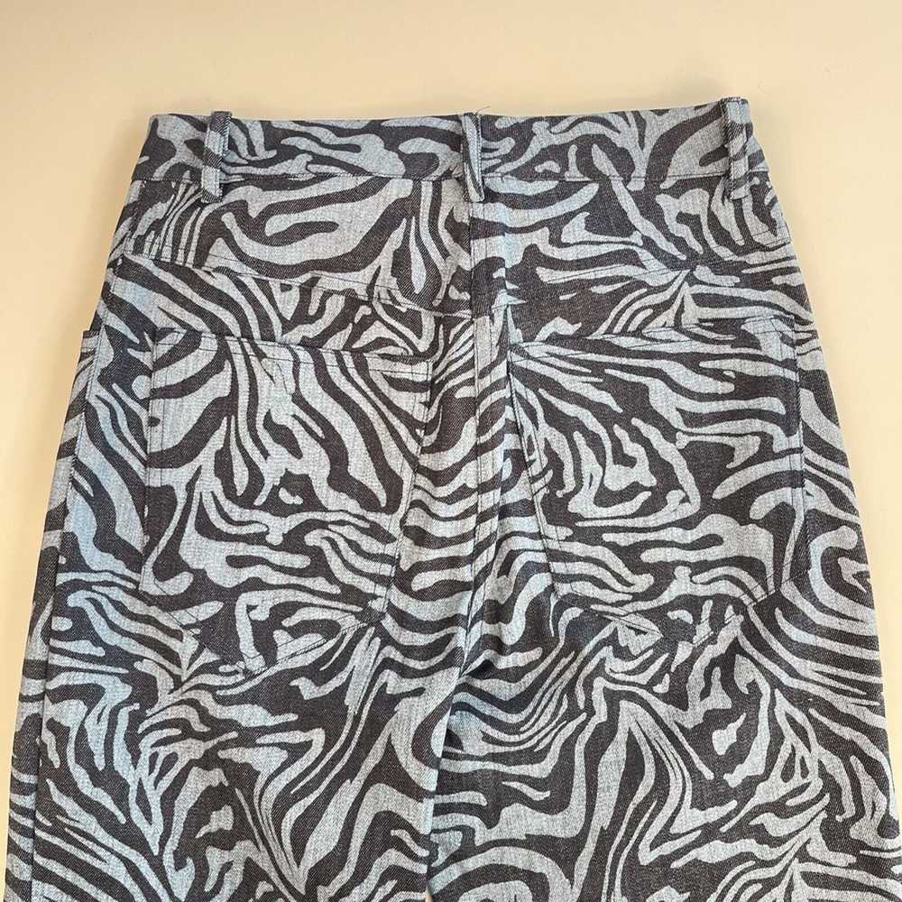 Miaou | Junior Blue Zebra Printed Straight Leg Y2… - image 11