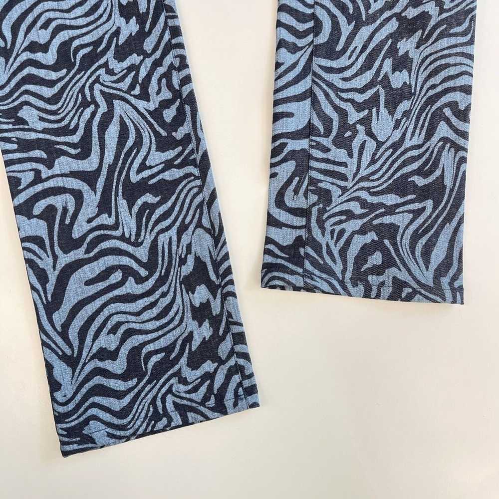 Miaou | Junior Blue Zebra Printed Straight Leg Y2… - image 12