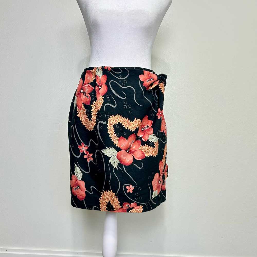 Tommy Bahama Womens Small Silk Wrap Skirt Tropica… - image 1