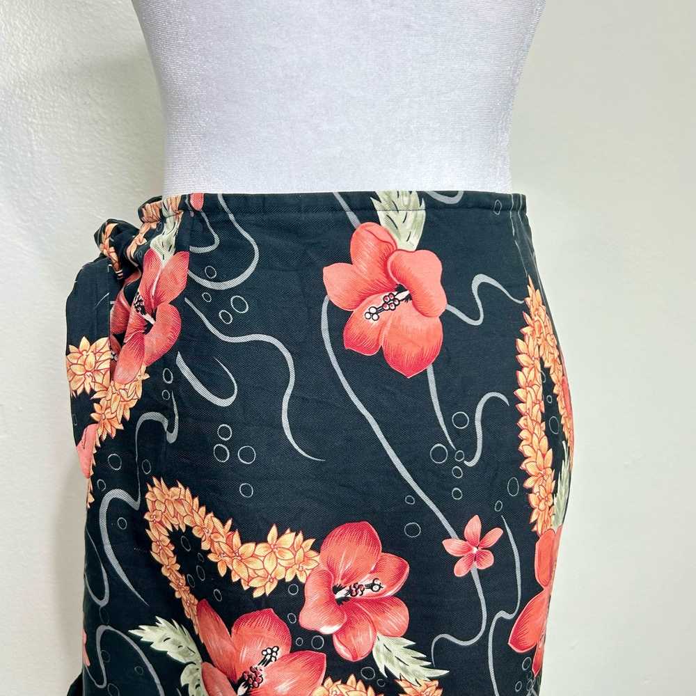 Tommy Bahama Womens Small Silk Wrap Skirt Tropica… - image 2