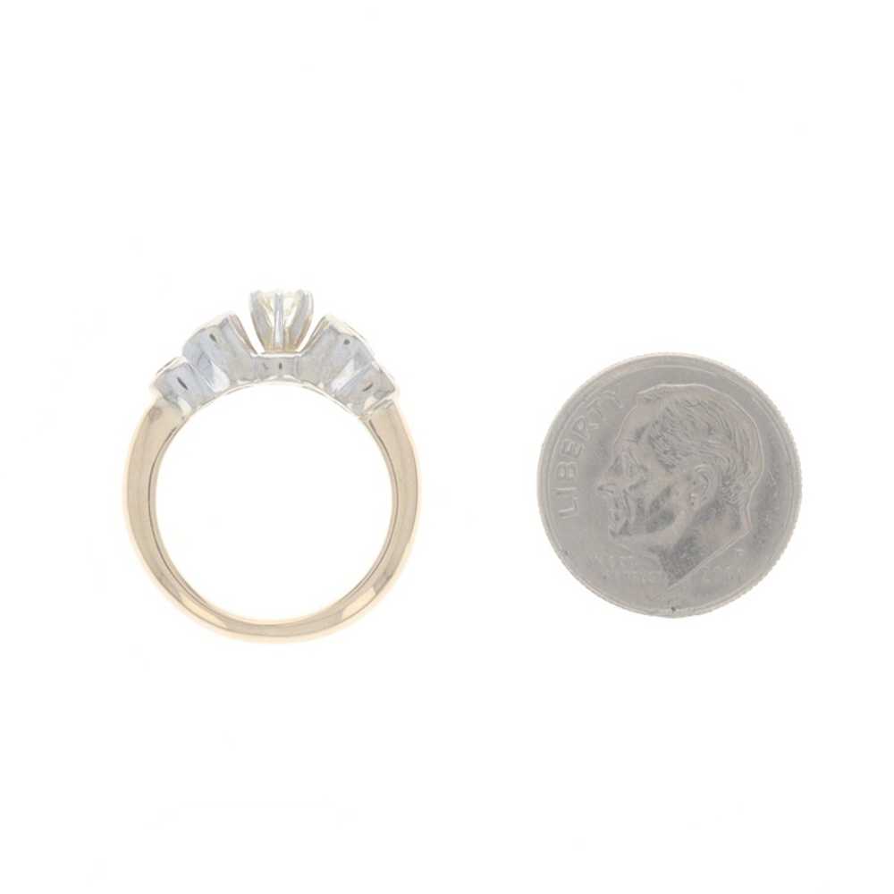 Yellow Gold Diamond Engagement Ring - 14k Round B… - image 5