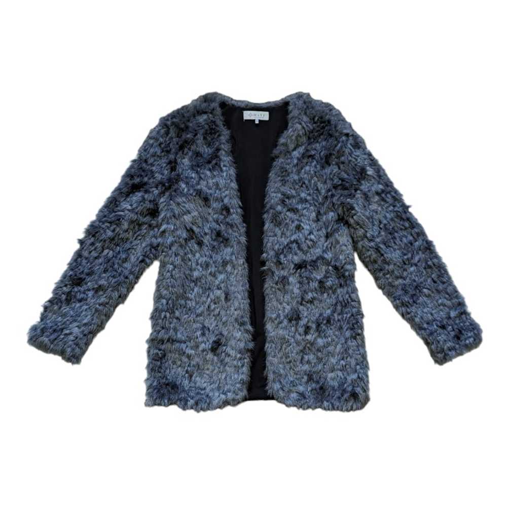 WAYF Faux Fur Dark Gray Coat Jacket Teddy Womens … - image 1