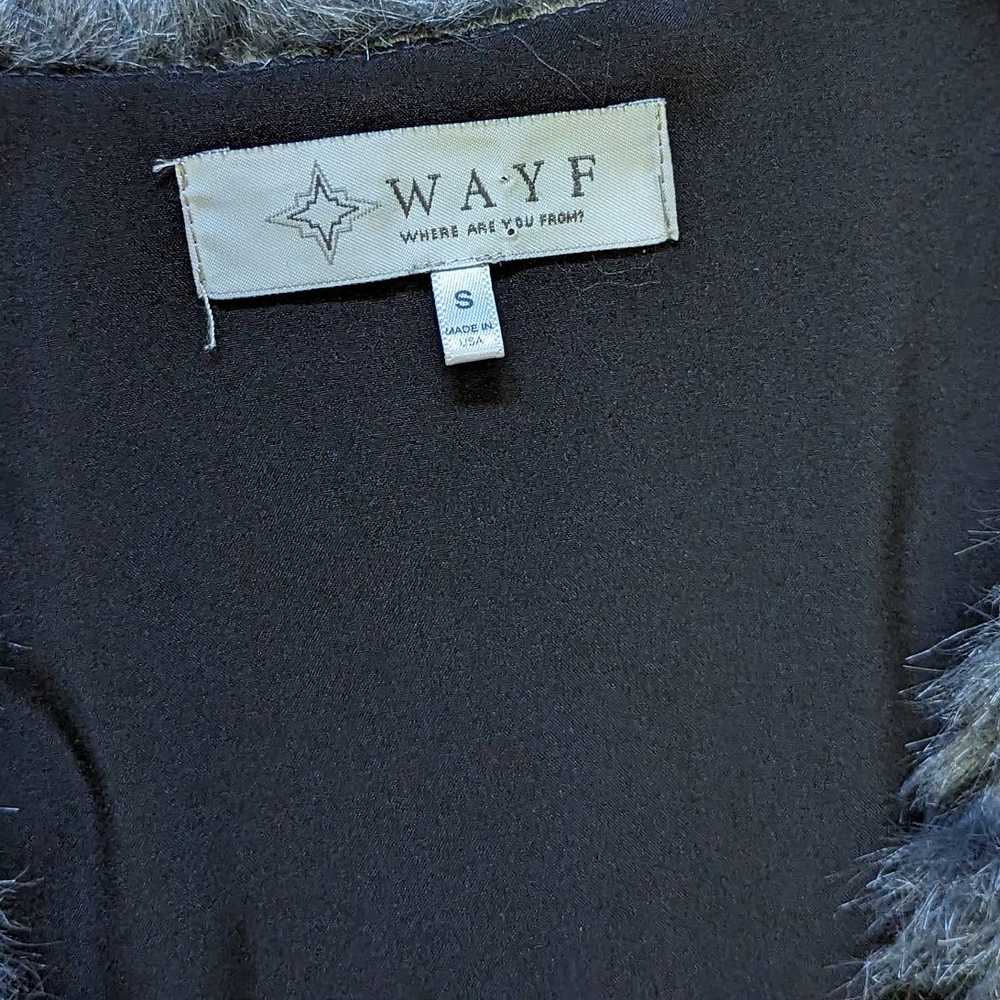 WAYF Faux Fur Dark Gray Coat Jacket Teddy Womens … - image 3