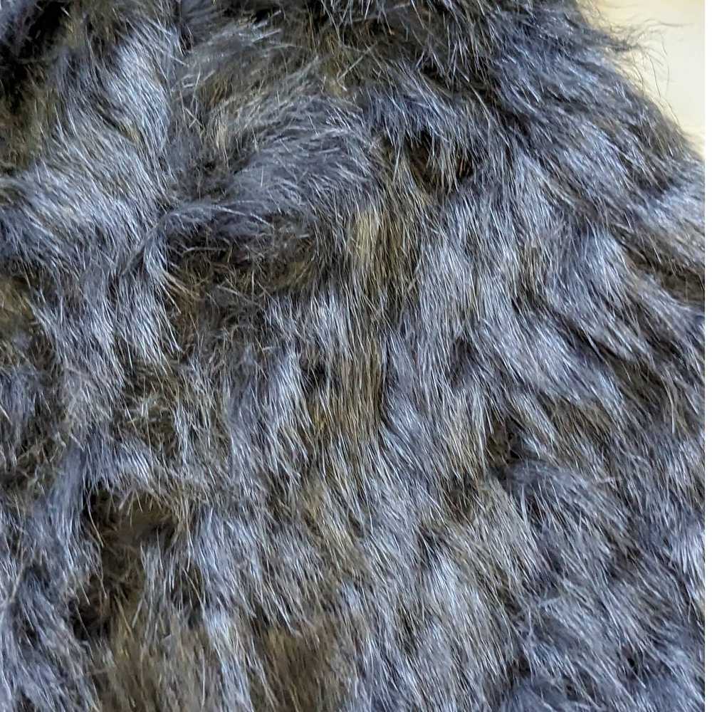 WAYF Faux Fur Dark Gray Coat Jacket Teddy Womens … - image 4